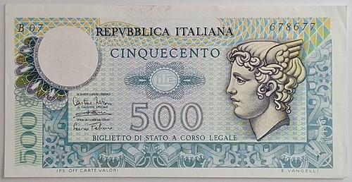 500 lire mercurio - -, biglietto