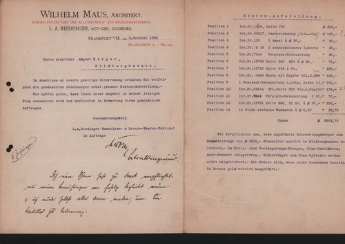 Frankfurt brief 1900 - brief,
