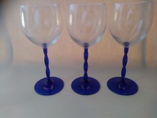 3 BICCHIERI CRISTALLO BLUE
