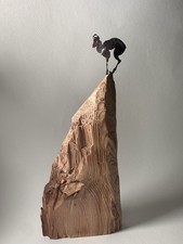 scultura legno montagna camoscio In Ferro Battuto Artigianato Moderno