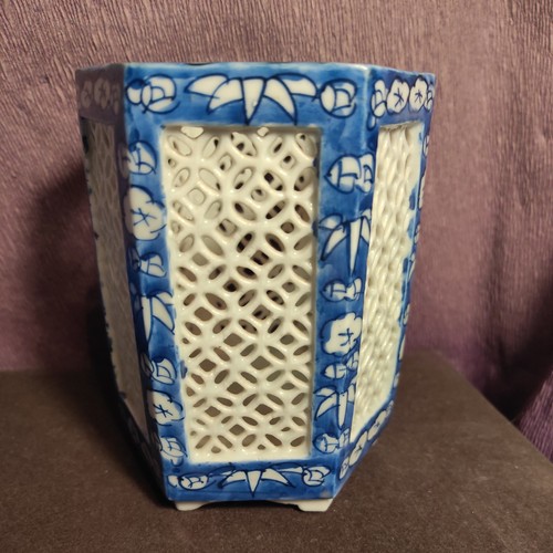 Grande vaso cinese - , reticolato