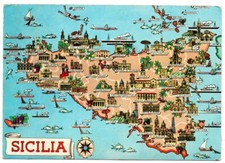 Cartolina 1761. Sicilia. Saluti dalla Sicilia. Souvenir. Viaggiata 1968