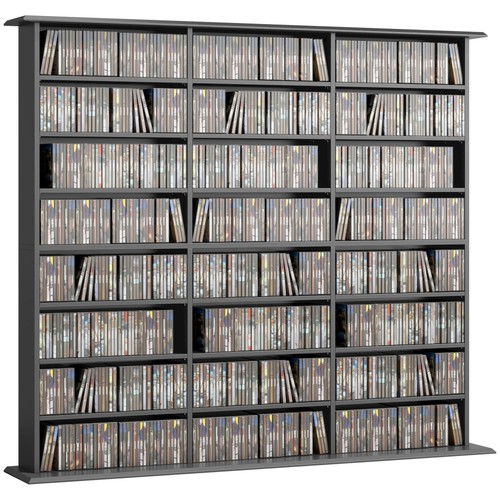 Homcom porta dvd libreria - cd/dvd,,