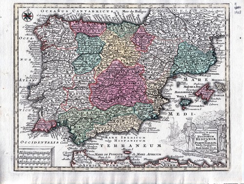 Mappa antica seutter - mappa, /