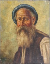 Dipinto Olio Ritratto Marinaio