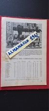 BOLOGNA SCUDETTO 1940/41 PAGINA/RITAGLIO tratto da ALMANACCO CALCIO RIZZOLI 1942