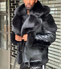 Giacca uomo nera grande collo