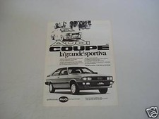 advertising Pubblicità 1981 AUDI COUPE'