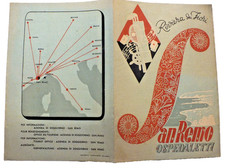 030V-SANREMO OSPEDALETTI RIVIERA DEI FIORI,SIMPATICO DEPLIANT TURISTICO ANNI '50