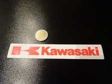 adesivo vintage sticker kleber kawasaki bianco e rosso