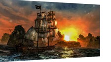 Quadri su tela nave paesaggi