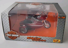HARLEY DAVIDSON SIDE CAR VINTAGE 2002 1:18 MAISTO MOTO SIDECAR MODEL