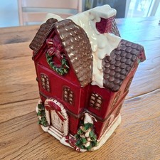 Biscottiera Natale in ceramica dipinta a mano