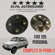 SERIE COPPE RUOTA 4 PZ  FIAT 126 127 128 IN ACCIAIO NERO