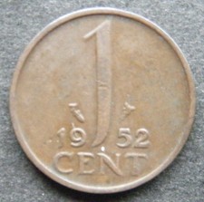 Olanda, 1 centesimo 1952, (2)