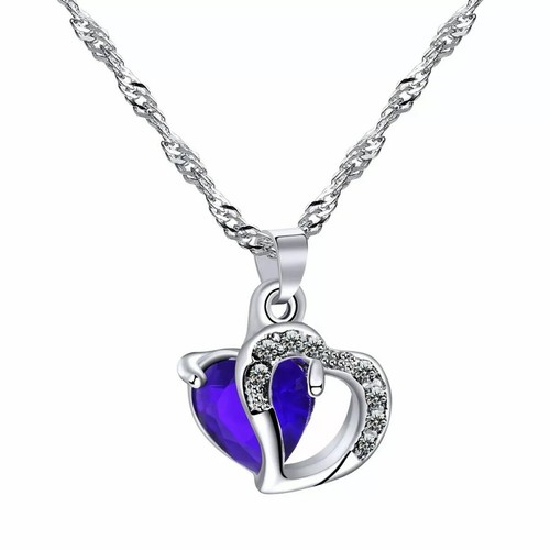Collana con cuore zaffiro - cuore,