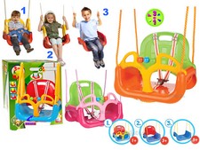 Seggiolino per Altalena 3 in 1 con Protezione REMOVIBILI In Pvc con schienale