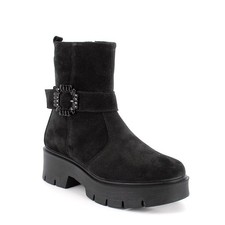 Tronchetto IGI&CO Stivale donna MADE IN ITALY in camoscio super nero