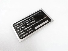 2X TARGA DATI COMPATIBILE CON