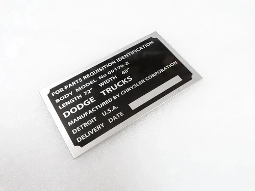 Targa dati compatibile con - 2x,