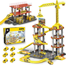 Garage Macchine per Bambini, 142 PCS Parcheggio Macchinine per Bambini 3 Piani G