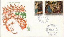 fdc Venetia: NATALE (1970), no viaggiata; Annullo filatelico Roma