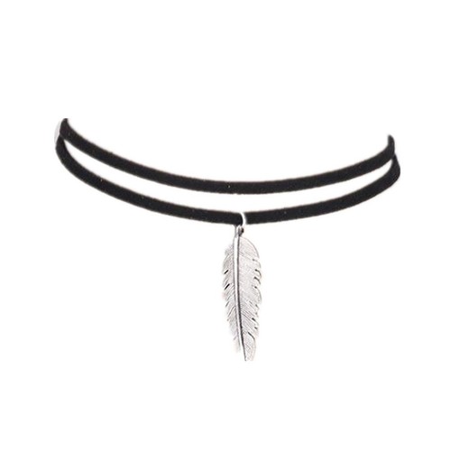 Collana con corda foglie - con, di