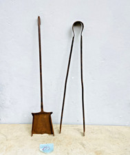 SET ATTREZZI - ACCESSORI PER CAMINO - STUFA in ferro battuto Epoca Originali