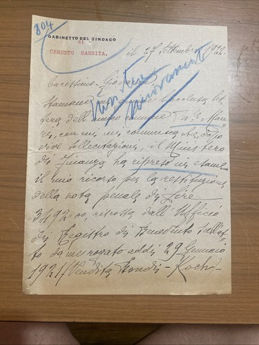1922 cerreto sannita lettera - 1922,