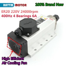 【IT】2.2KW Air cooled spindle motor 24000RPM ER20 4 Bearings CNC Milling Engraver