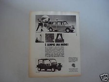 advertising Pubblicità 1966 MINI TRAVELLER - MINI MOKE