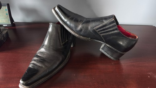 Sendra vintage black leather - black,