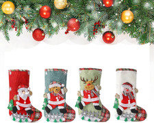 Calze Natalizie Da Appendere 4 Pezzi, Calza Befana, Calza Befana Personalizzata,