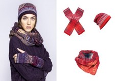 Ivko Scarf Cap Gloves Hand