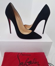 Christian Louboutin So Kate 120 tacchi scamosciati neri taglia 39 UK 6