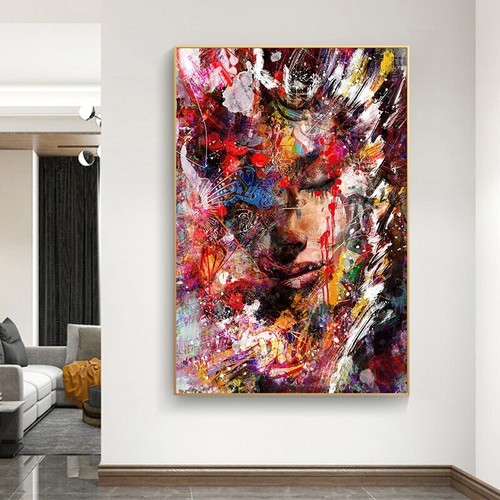 Quadro astratto donna volto