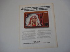 advertising Pubblicità 1975 TELEVISORE SABA