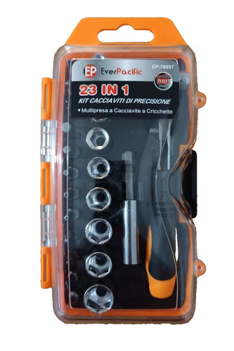 Kit cacciaviti cricchetto - cricchetto, 23