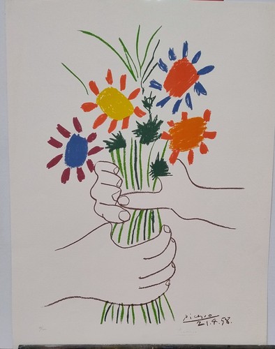 Picasso litografia firmata - picasso,