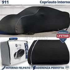 TELO COPRIAUTO Interno Per Porsche 911 Felpato Traspirante Nero Garanzia A VITA