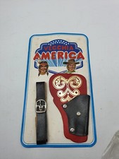 Fondina Vecchia America pistola giocattolo cowboy indiani western vintage '70 ro
