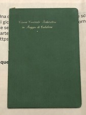 1930 Cassa Centrale Federativa Reggio Calabria, Libretto Dep e Risparmio, Origin