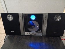 Philips Micro Hi-Fi System MC235B/37 Nero Grigio Lettore CD Radio AM FM con altoparlanti
