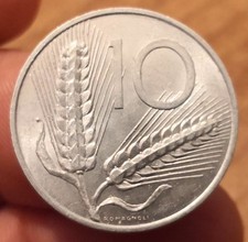 Moneta 10 Lire 1952 Spighe
