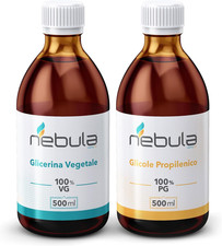 KIT BASE NEUTRA NEBULA 1 Litro - GLICOLE PROPILENICO + GLICERINA VEGETALE 50VG/5