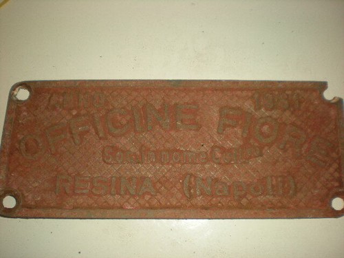 Targa officina fiore - fs,