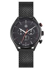 Mercedes-Benz Orologio Da Polso Originale Da Uomo "Sport Fashion" Nero Nuovo