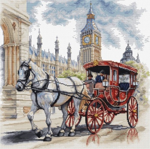 Diy needlepoint kit carriage - needlepoint,