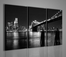 QUADRI MODERNI NEW YORK BLACK QUADRO MODERNO CITTA' ARREDAMENTO ARREDARE CASA