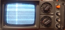 Vecchio televisore vintage 5"b INNO HIT anni 70 (bianco/nero completo di tutto)